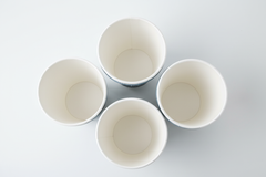 Overhead view of cup opening