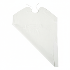 Disposable Waterproof Plastic Bib - 45 Degree Angle