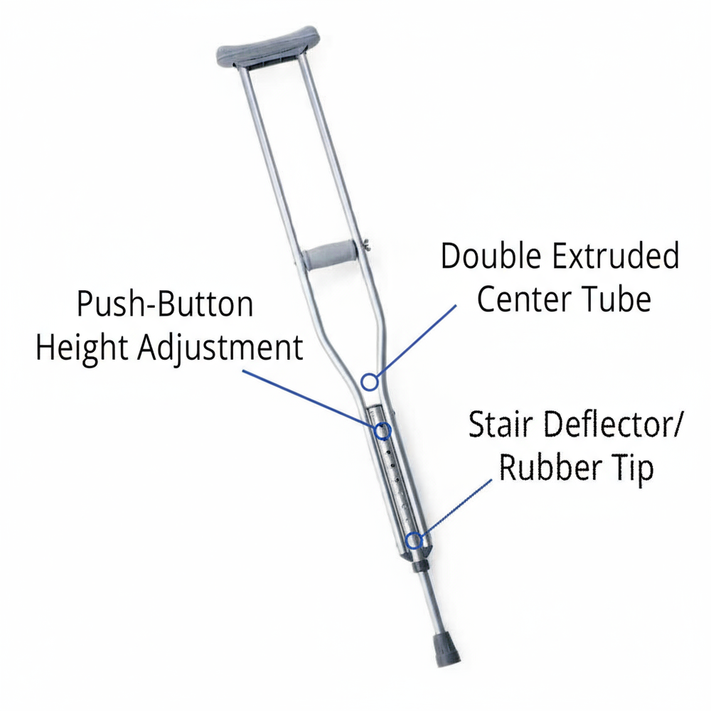Angled view of aluminum construction