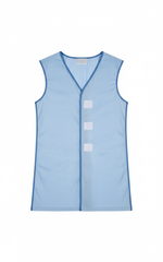 Flat lay view of surgical vest