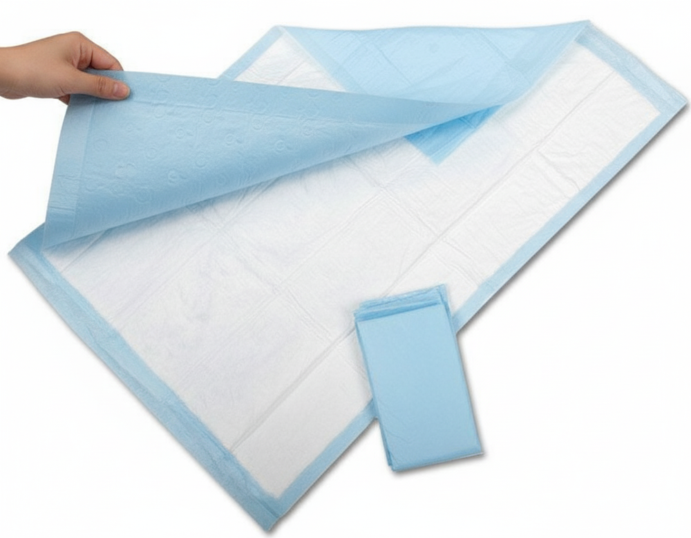 Corner lifted showing blue backing detail