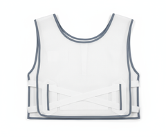 Flat lay view of patient safety vest