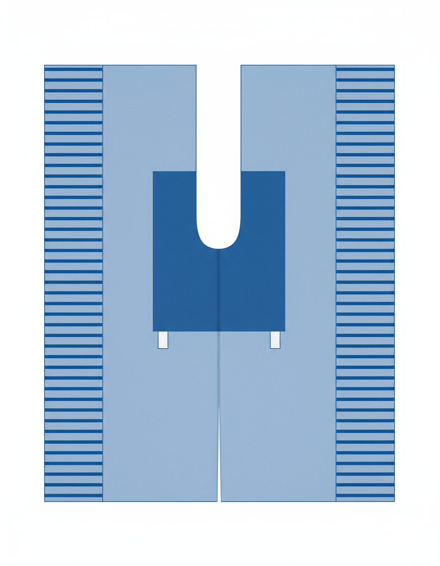 Top-down view of surgical drape