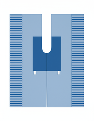 Top-down view of surgical drape