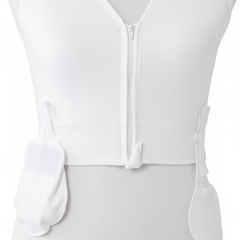 Post-Surgical Compression Bra with Front Zipper - Bamboo Fabric Recovery Support Garment, Size 3XL