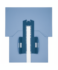 Full overhead view of cardiovascular surgical drape