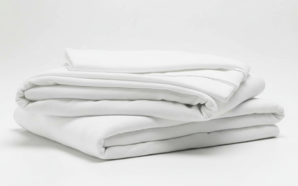 Folded sheets stacked