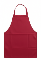 Professional Apron-Style Adult Bib - 27" Long Lap Protection with Snap Closure