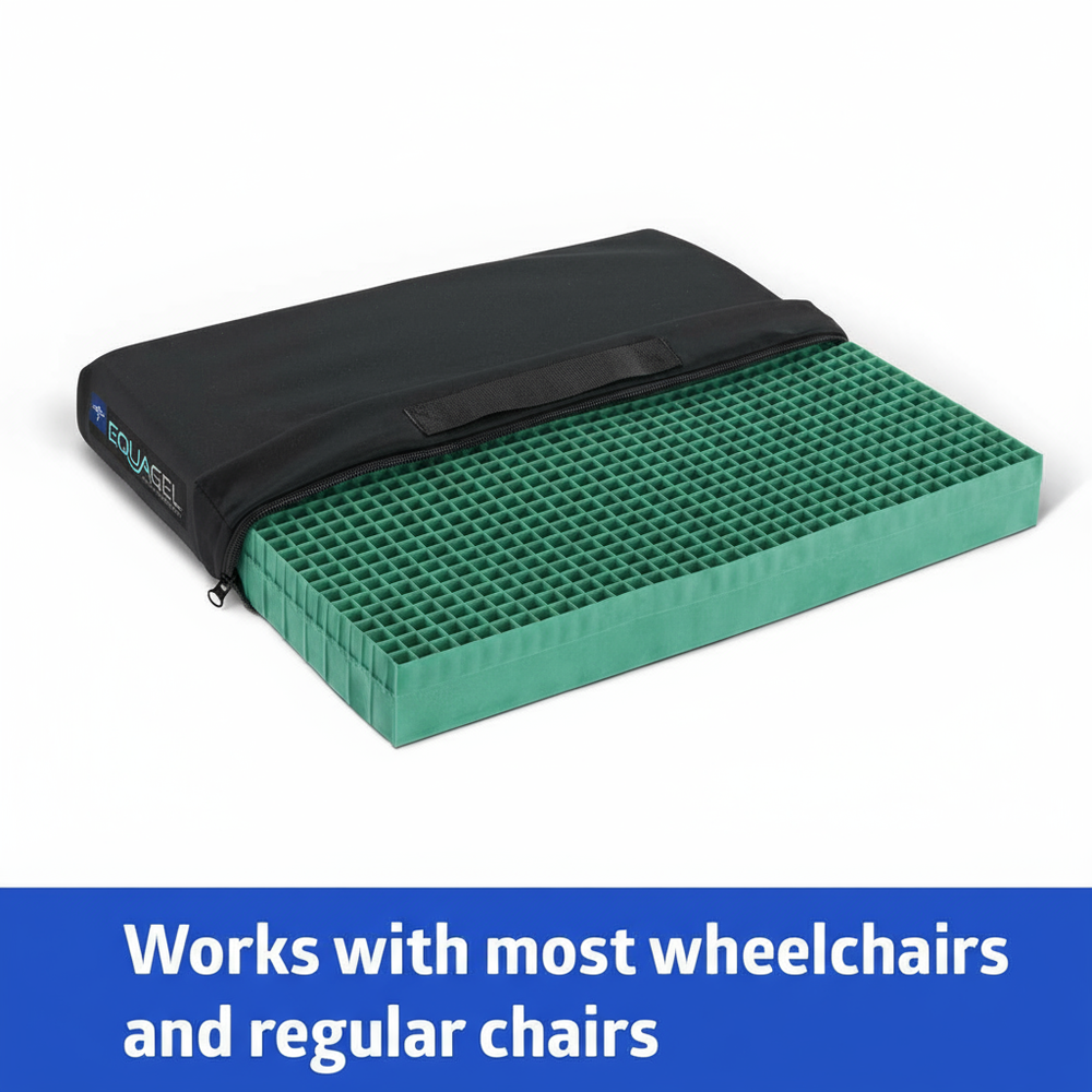 Side angle view showing gel grid structure