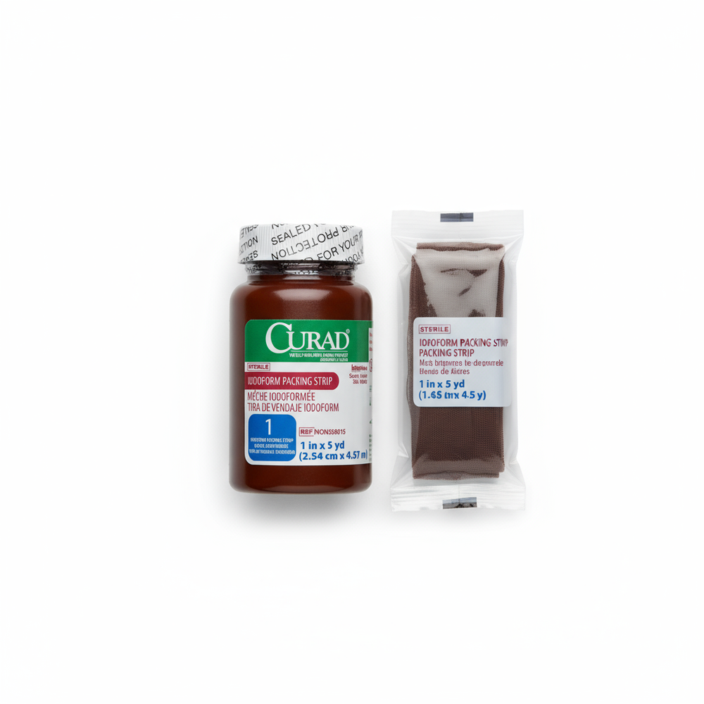 Top-down view of sterile packaging