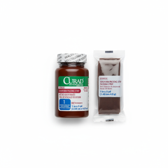 Top-down view of sterile packaging