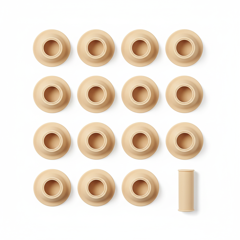 Overhead view of multiple finger cots