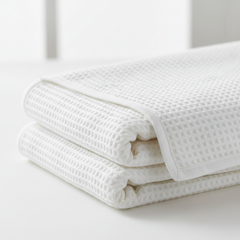 Close-up waffle weave texture detail