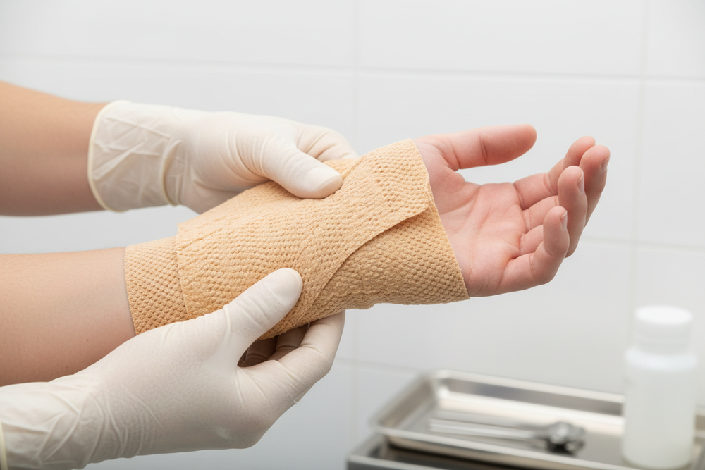 Wrist sprain support application