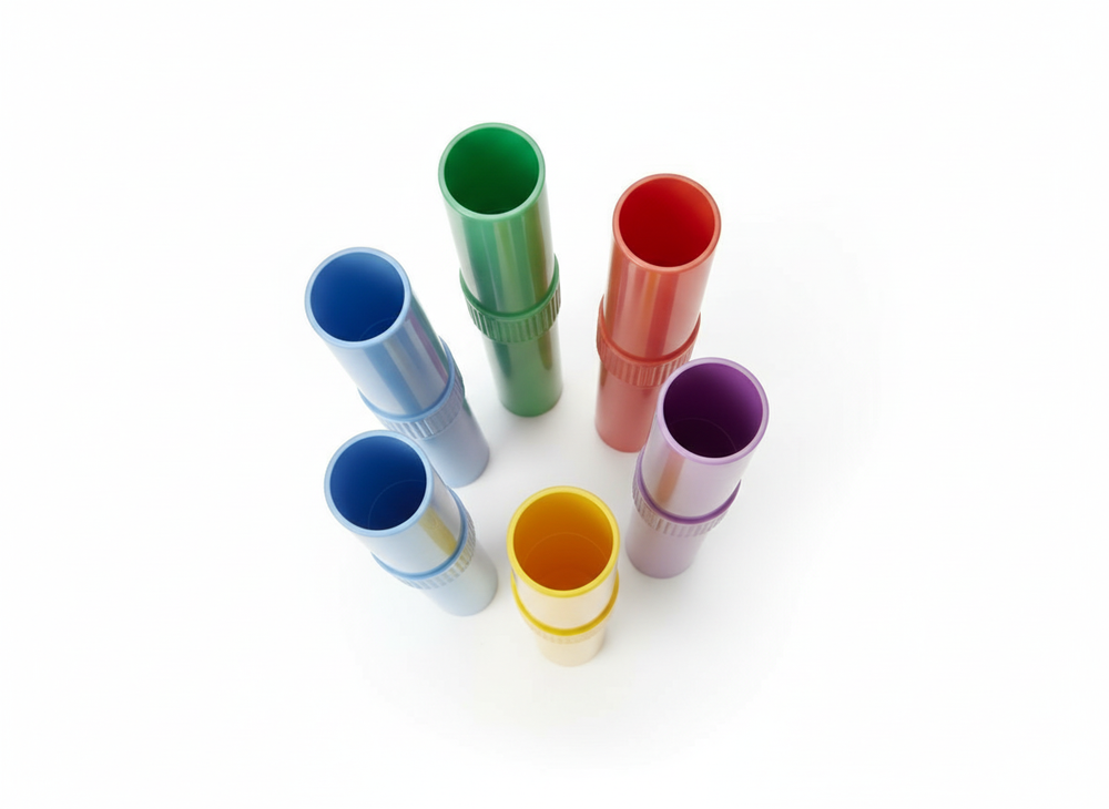 Top-down view of toothbrush holders