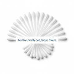 Cotton swabs arranged in fan pattern