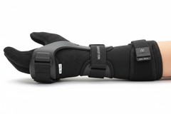 Side angle showing thumb support