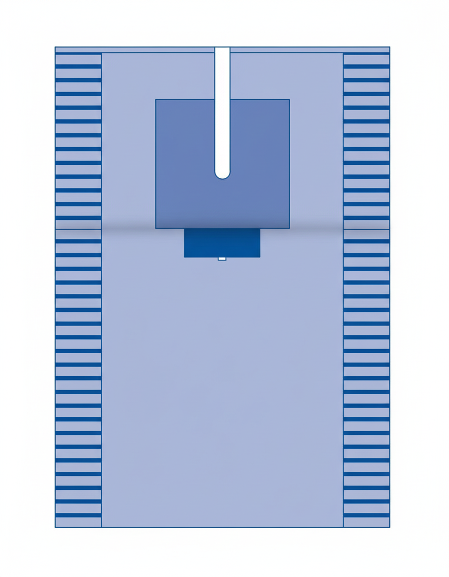 Overhead view of EENT surgical drape