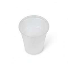 Top view of medical drinking cup