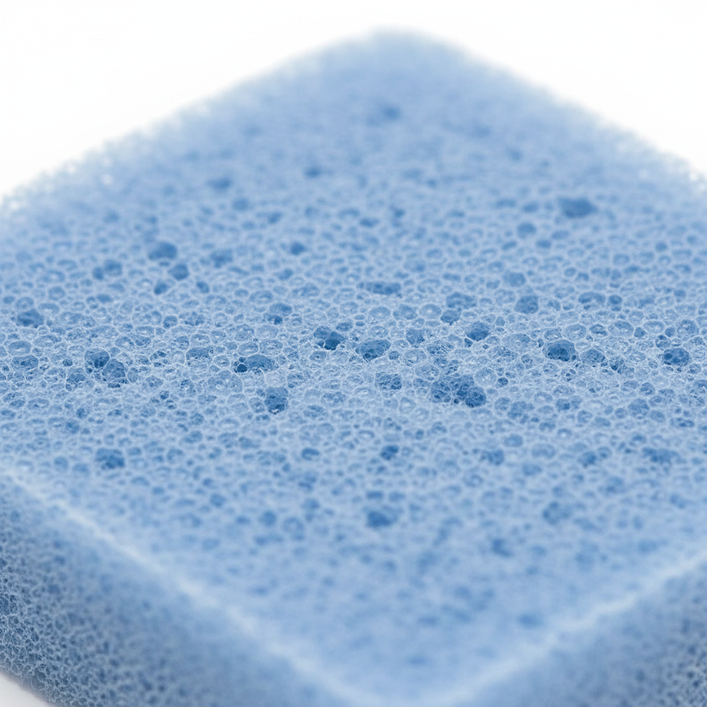 Close-up foam texture detail