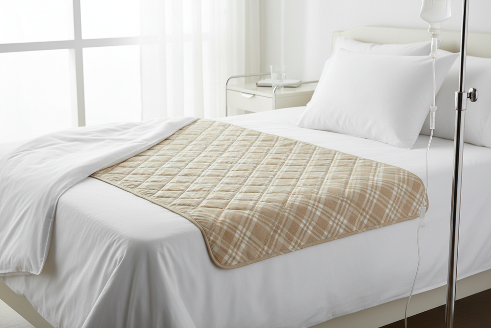 Underpad on hospital bed