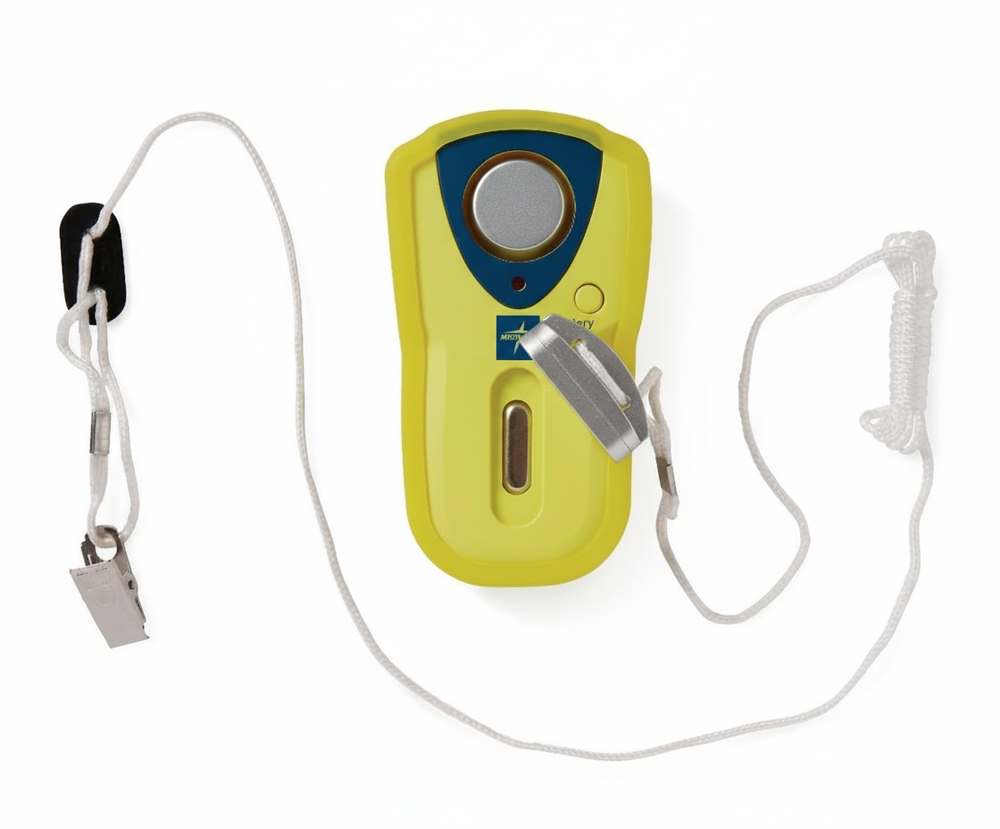 Top-down view of patient alarm control panel