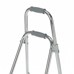 Close-up of bi-level hand grips