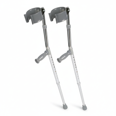 Side angle view showing arm cuff and grip