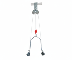 Door bracket and pulley detail