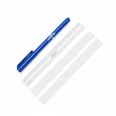 Sterile packaging with marker flat lay