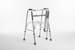 Walker showing independent folding feature