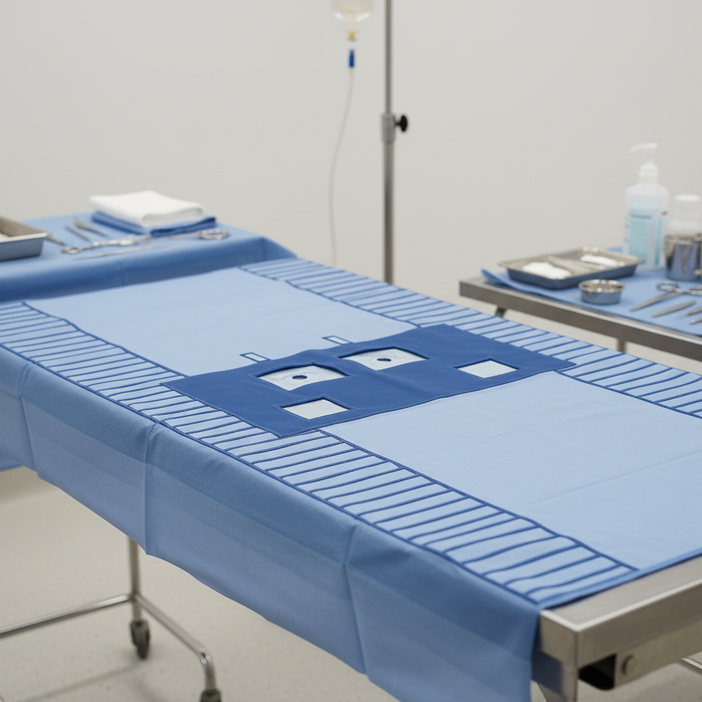 Drape Positioning on Procedure Table