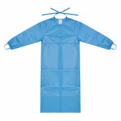 Front view of isolation gown