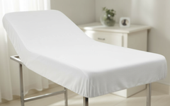 Sheets fitted on bed