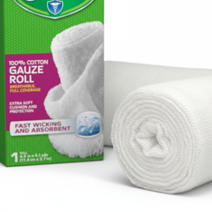 Close-up angled view showing cotton fiber texture