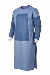 Medline Sirus Fabric-Reinforced Surgical Gown - AAMI Level 3 Protection, SMS Barrier Gown, Blue