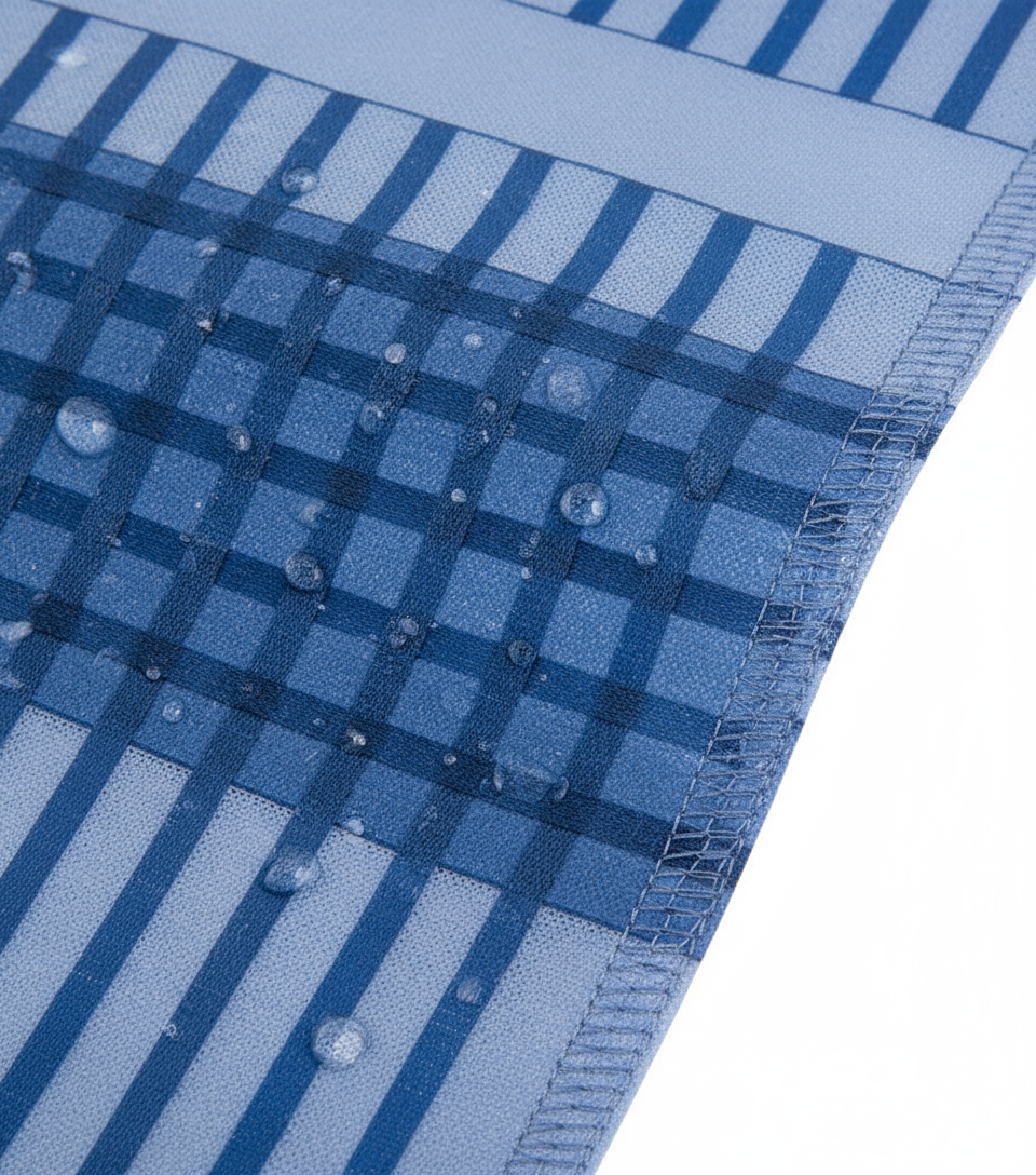 Close-up detail of reinforced table cover