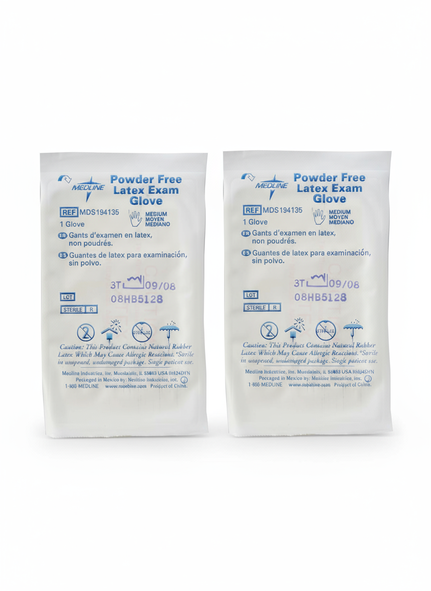 Pair of gloves laying flat