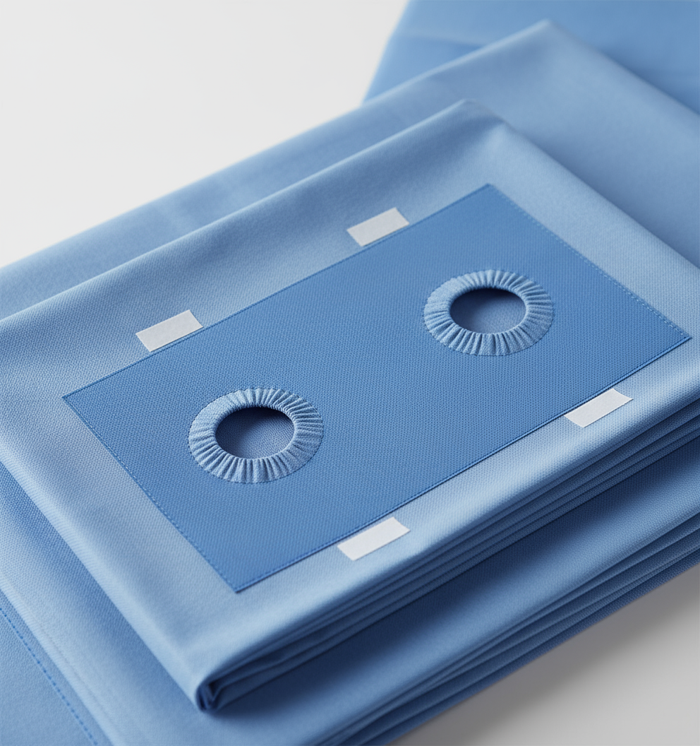 Close-up of elastic fenestrations