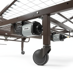 Close-up detail of motors and frame reinforcement