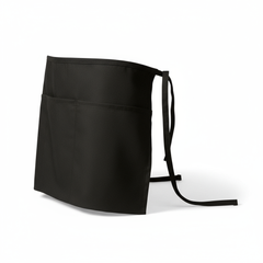 Side angle view with tie closure