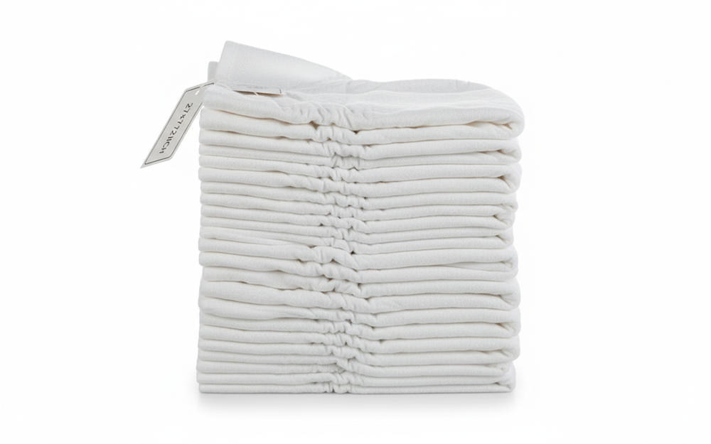 Stack of folded diapers