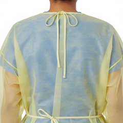 Close-up of neck and waist ties