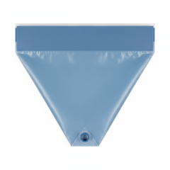 Top view of fluid pouch