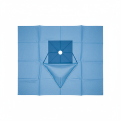 Top-down view of orthopedic drape