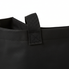 Close-up detail of loop handle and fabric