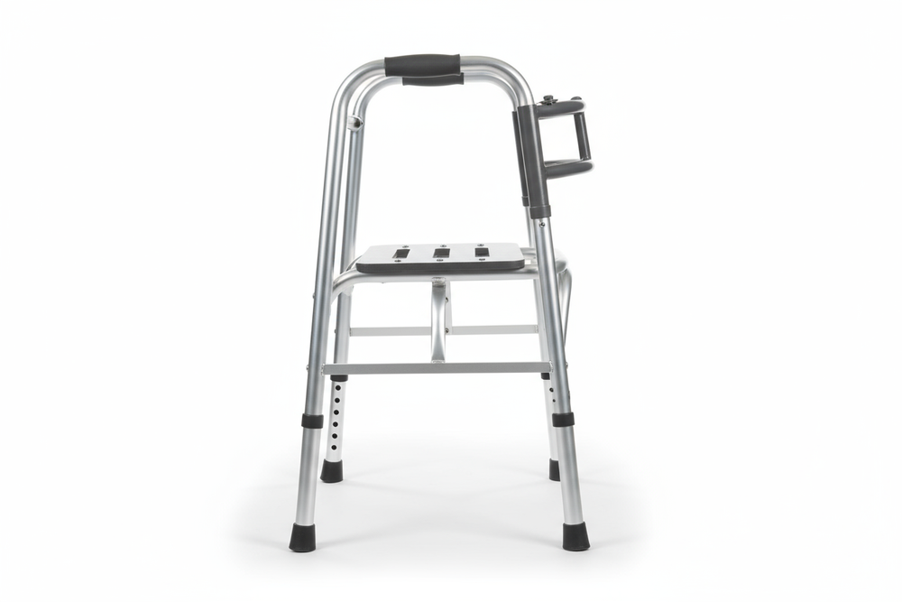 Side profile of folding walker