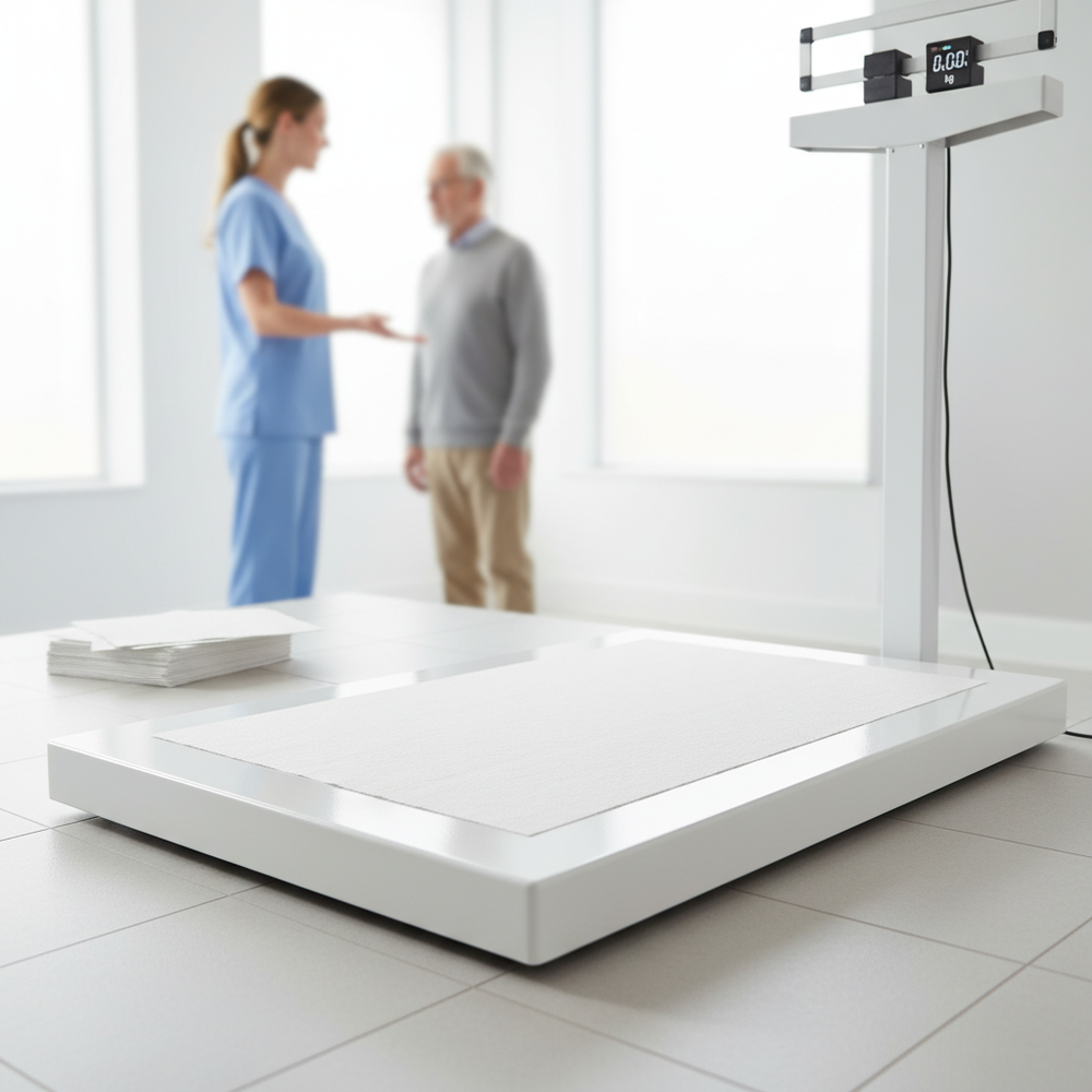 Liner on medical scale platform