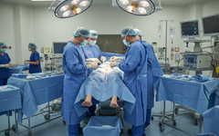 Lithotomy Drape During Gynecological Procedure