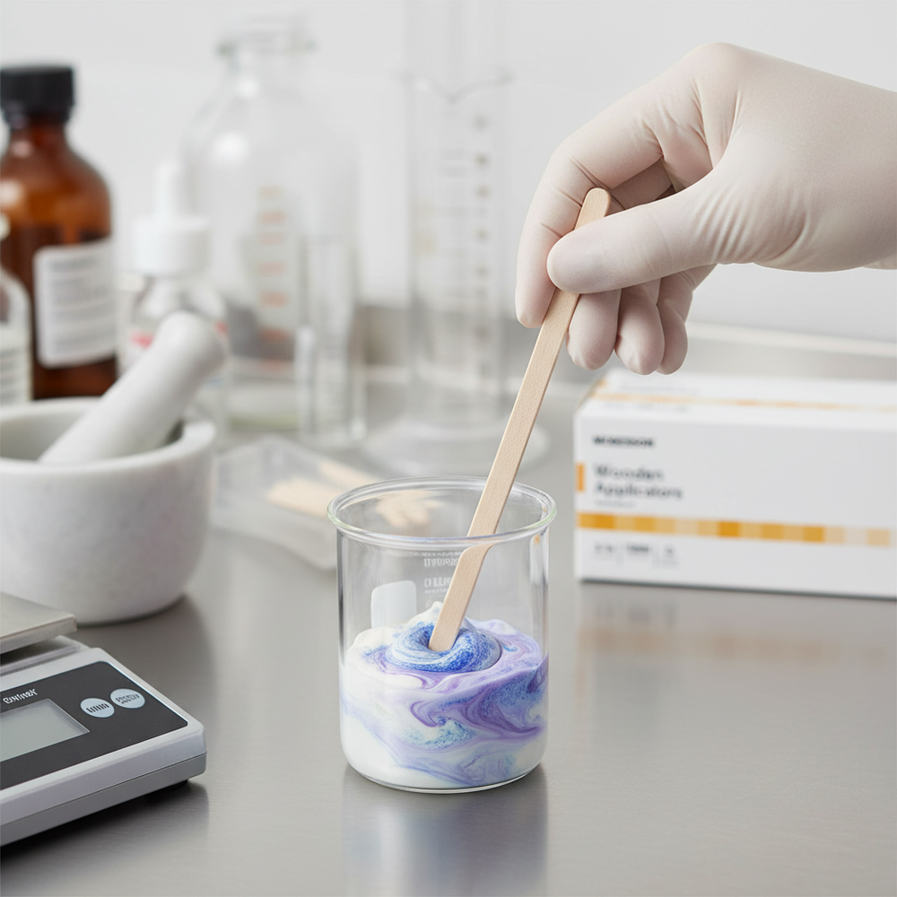 Mixing compounds in container